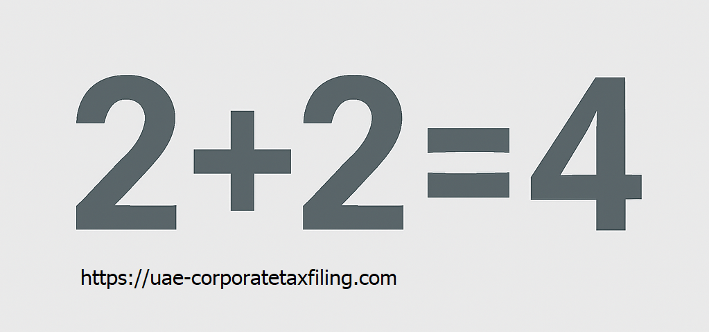 2+2=4 correct uae cooperate tax filing services